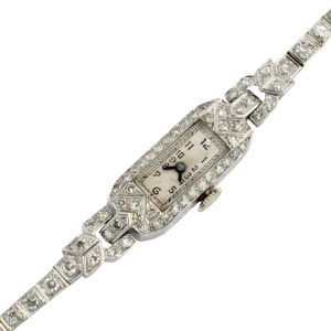 L004 ART DECO DIAMOND PLATINUM WATCH 300x300 1