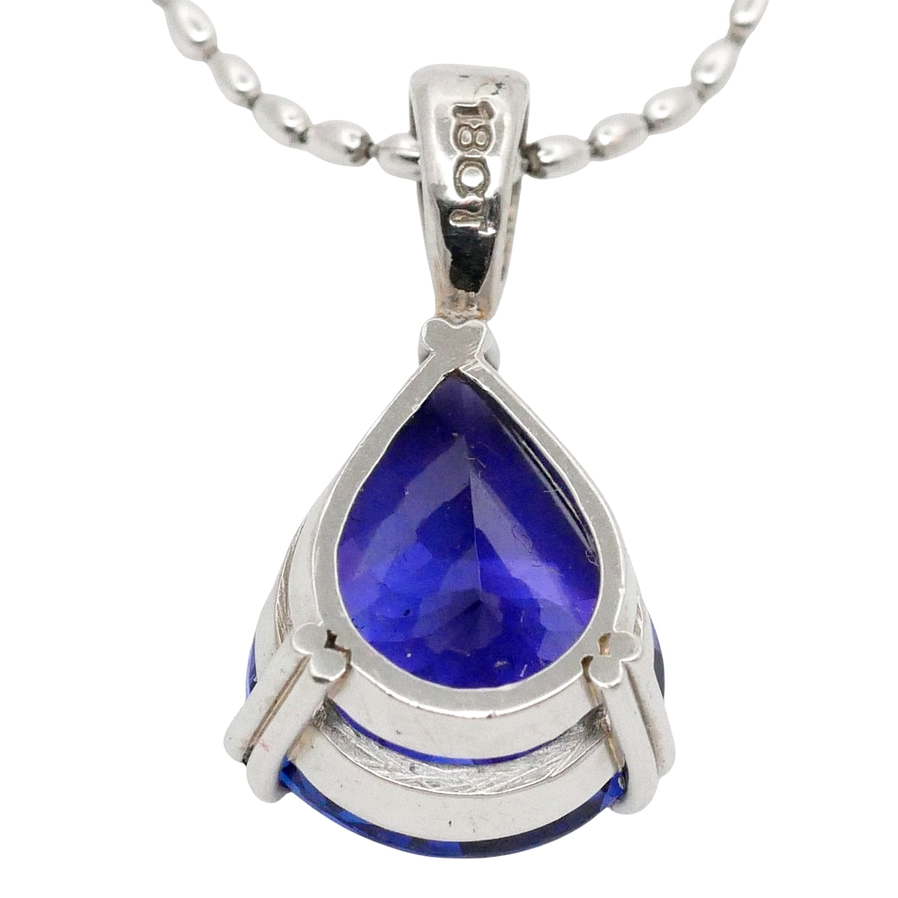 Vintage Pear Shaped Tanzanite Pendant 7 Vintage Pear Shaped Tanzanite Pendant