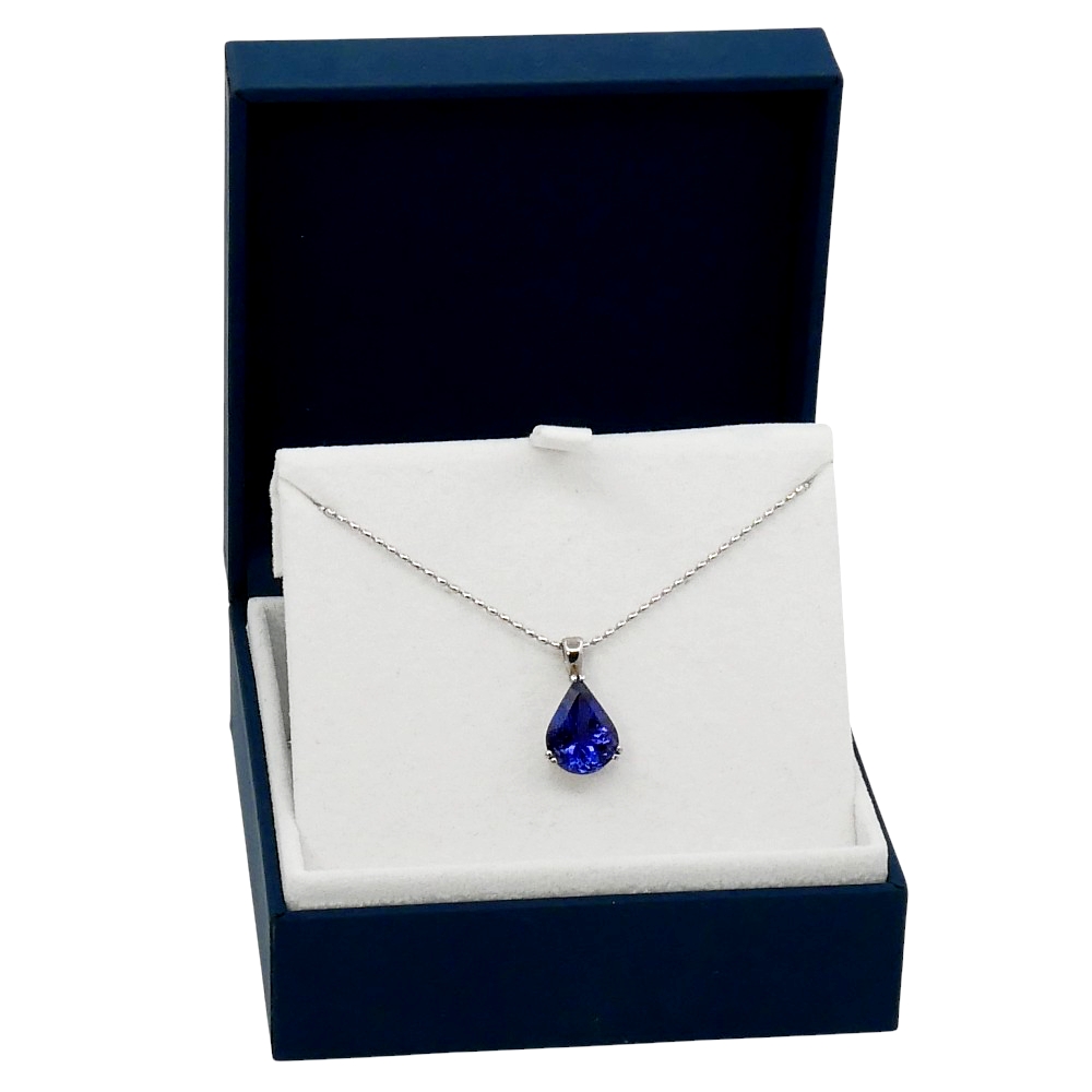 Vintage Pear Shaped Tanzanite Pendant 8 Vintage Pear Shaped Tanzanite Pendant