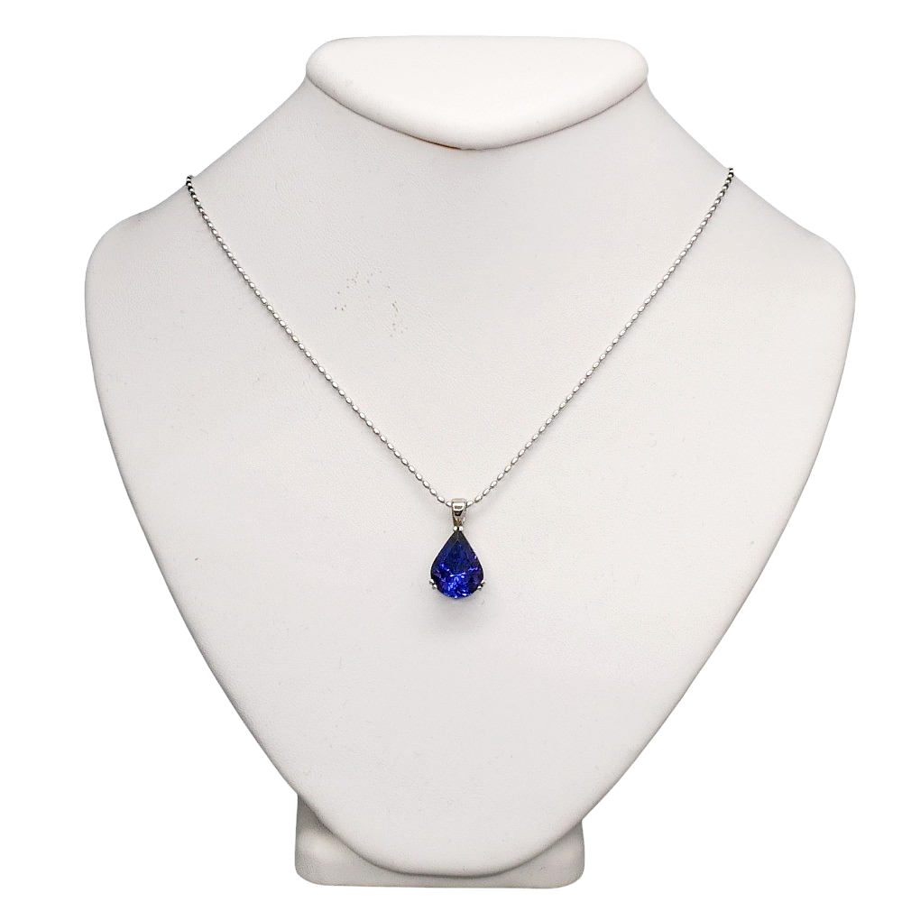 Vintage Pear Shaped Tanzanite Pendant 9 Vintage Pear Shaped Tanzanite Pendant