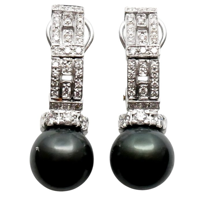 Chimento Diamond Pearl Pendant & Earrings