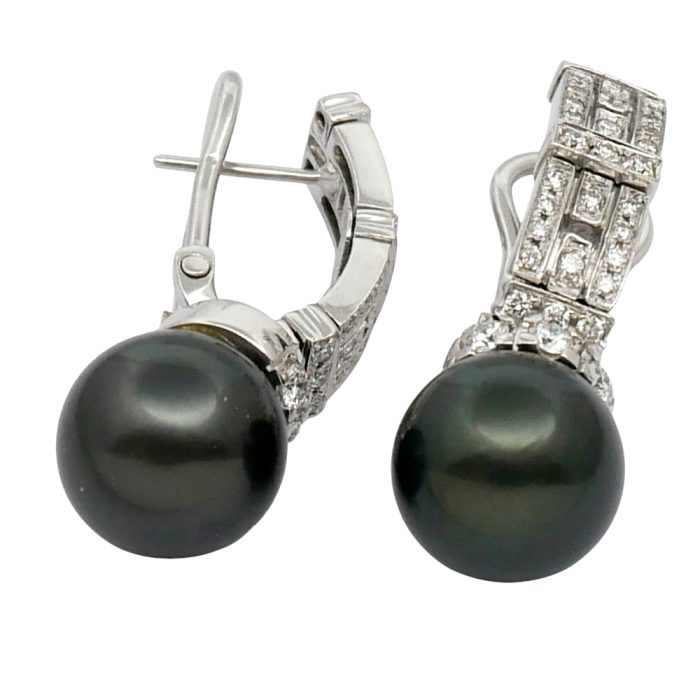 Chimento Diamond Pearl Pendant & Earrings