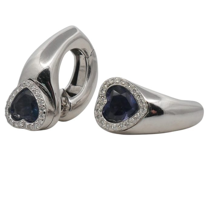Vintage Piaget Iolite Diamond Earrings