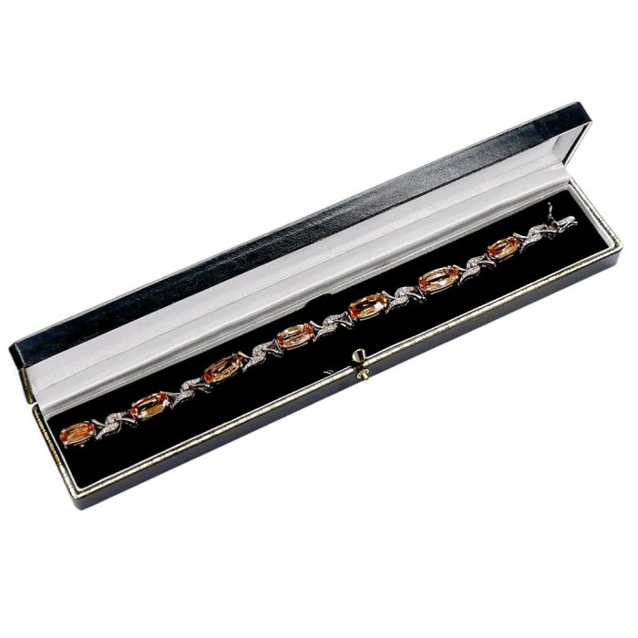 Imperial Topaz Diamond Gold Bracelet