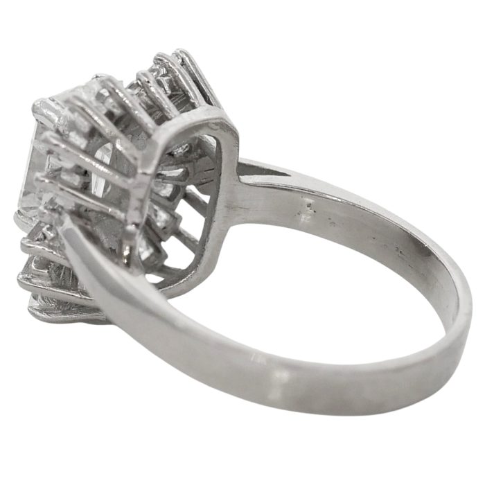 Mid Century Diamond Ballerina Ring