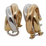 Vintage 3 Colour Gold Hoop Earrings