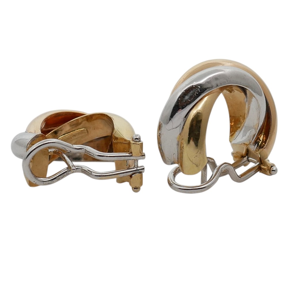 Vintage 3 Colour Gold Hoop Earrings 3 Vintage 3 Colour Gold Hoop Earrings
