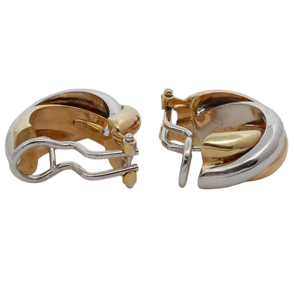 Vintage 3 Colour Gold Hoop Earrings 4 Vintage 3 Colour Gold Hoop Earrings