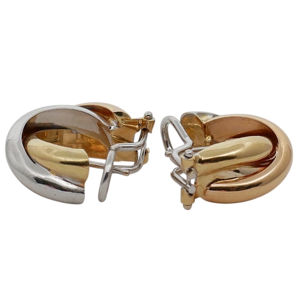 Vintage 3 Colour Gold Hoop Earrings 7 Vintage 3 Colour Gold Hoop Earrings