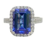 Tanzanite Diamond Engagement Ring 