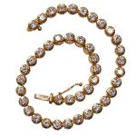 Diamond 18ct Gold Line Bracelet