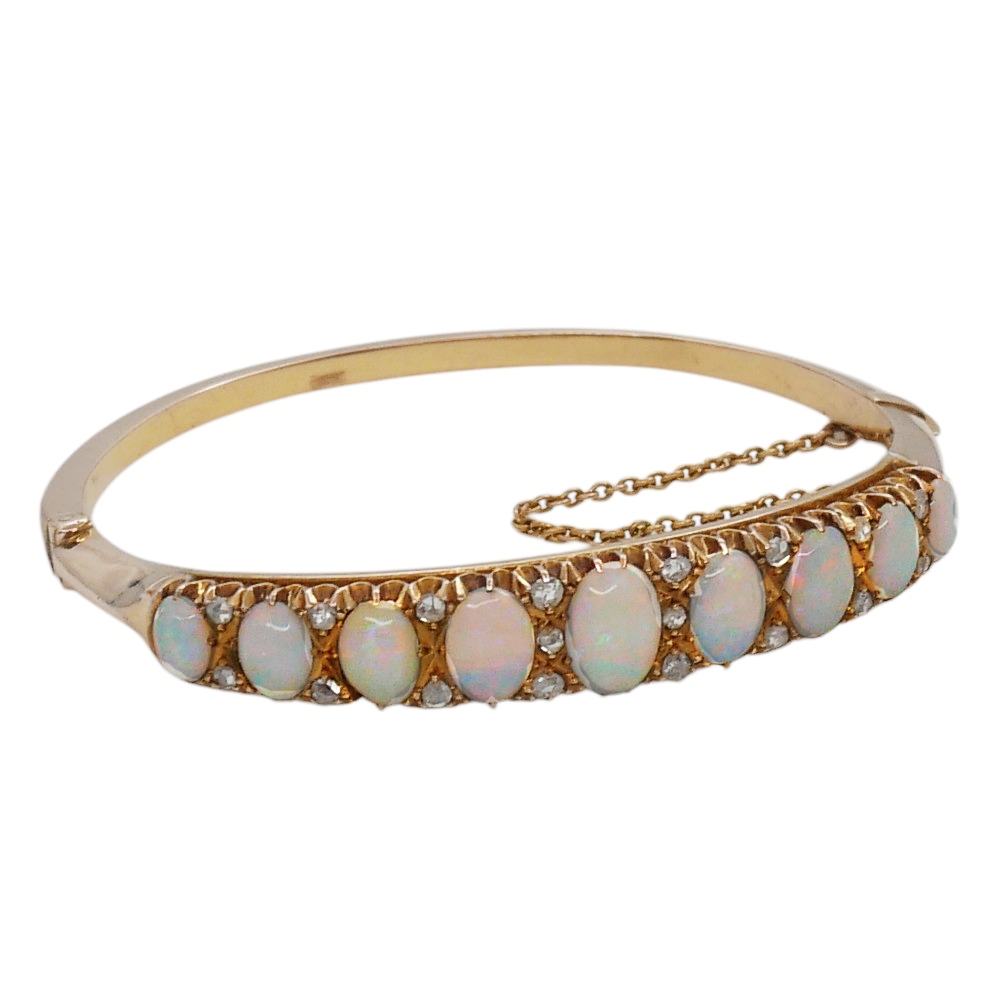 Victorian Opal Diamond Bracelet 2 Victorian Opal Diamond Bracelet