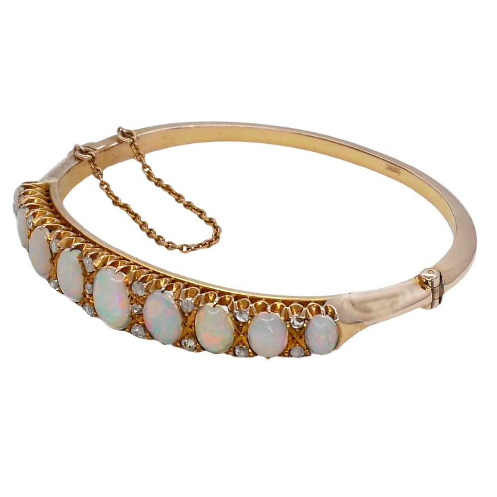 Victorian Opal Diamond Bracelet 3 Victorian Opal Diamond Bracelet