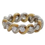 Diamond Eternity Ring Two Colour Gold