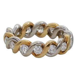 Diamond Eternity Ring Two Colour Gold