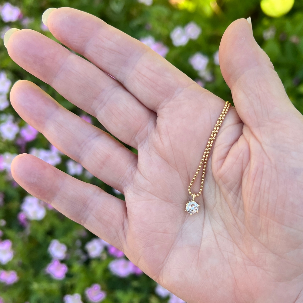 Vintage Solitaire Diamond Pendant 11 Vintage Solitaire Diamond Pendant