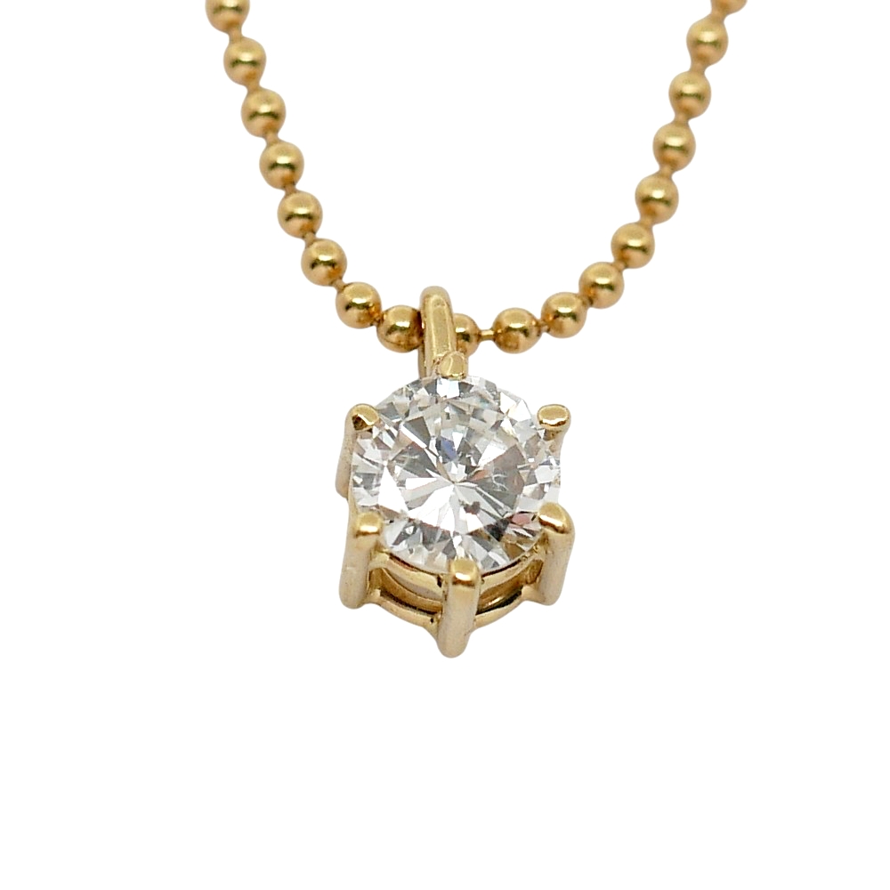Vintage Solitaire Diamond Pendant 4 Vintage Solitaire Diamond Pendant