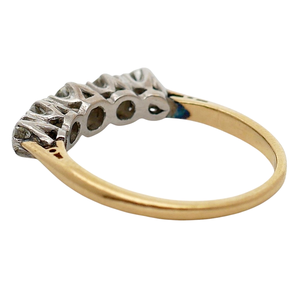 Vintage Five Stone Diamond Ring 6 Vintage Five Stone Diamond Ring