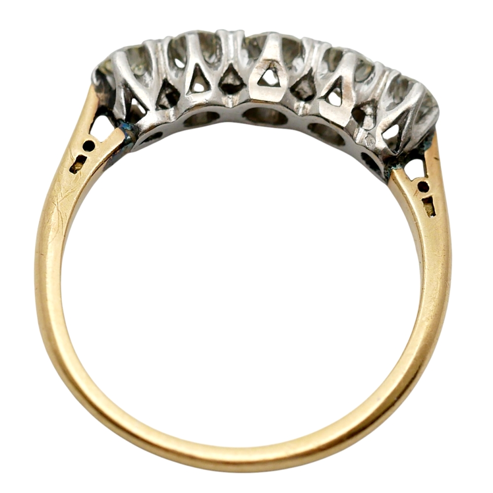 Vintage Five Stone Diamond Ring 7 Vintage Five Stone Diamond Ring