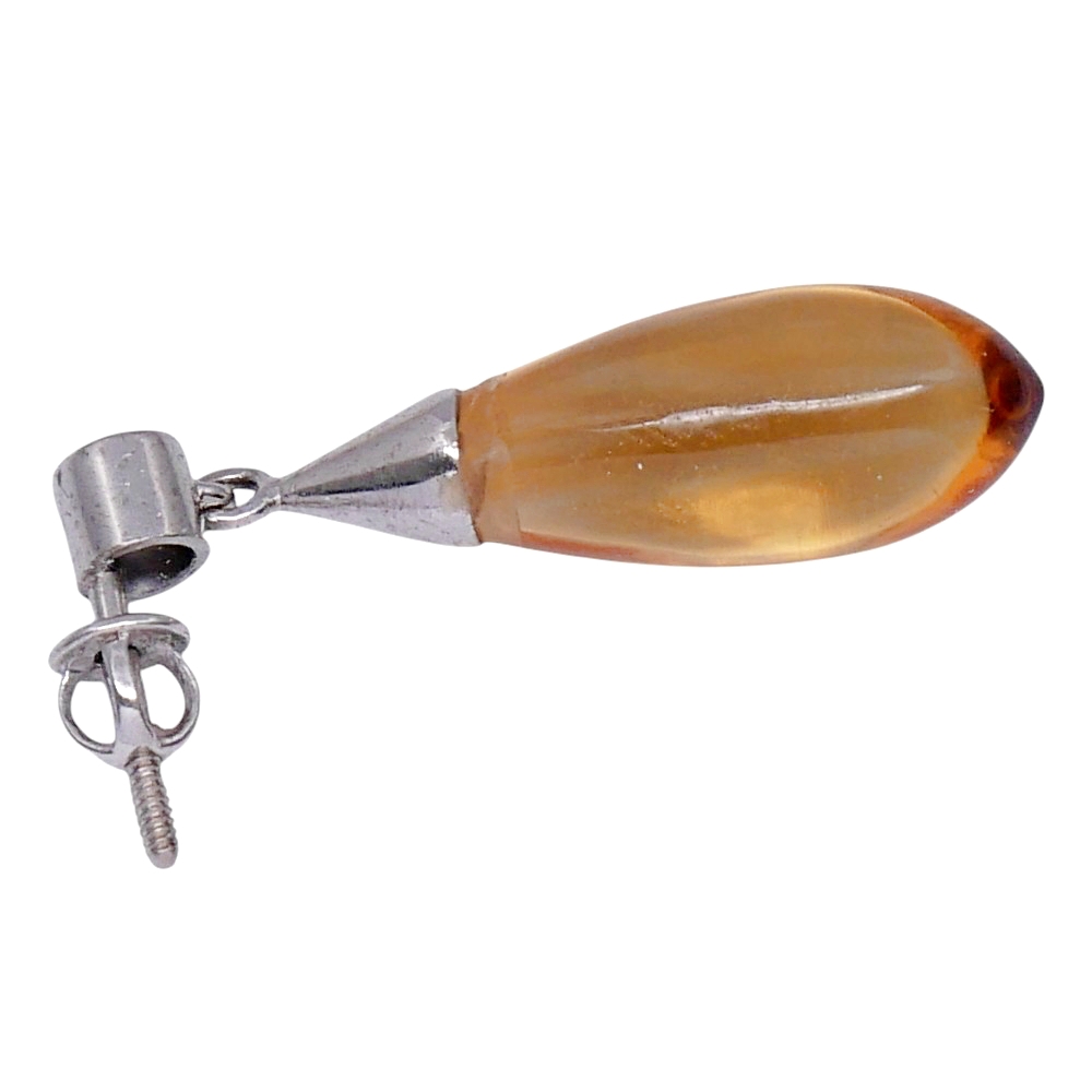 Citrine and Diamond Pendant Earrings 7 Citrine and Diamond Pendant Earrings