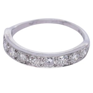 Vintage Diamond Gold Half Eternity Ring