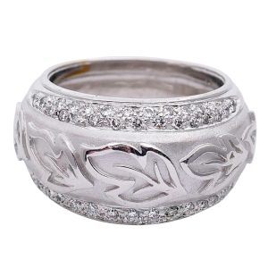 Vintage Diamond 18ct Gold Band Ring