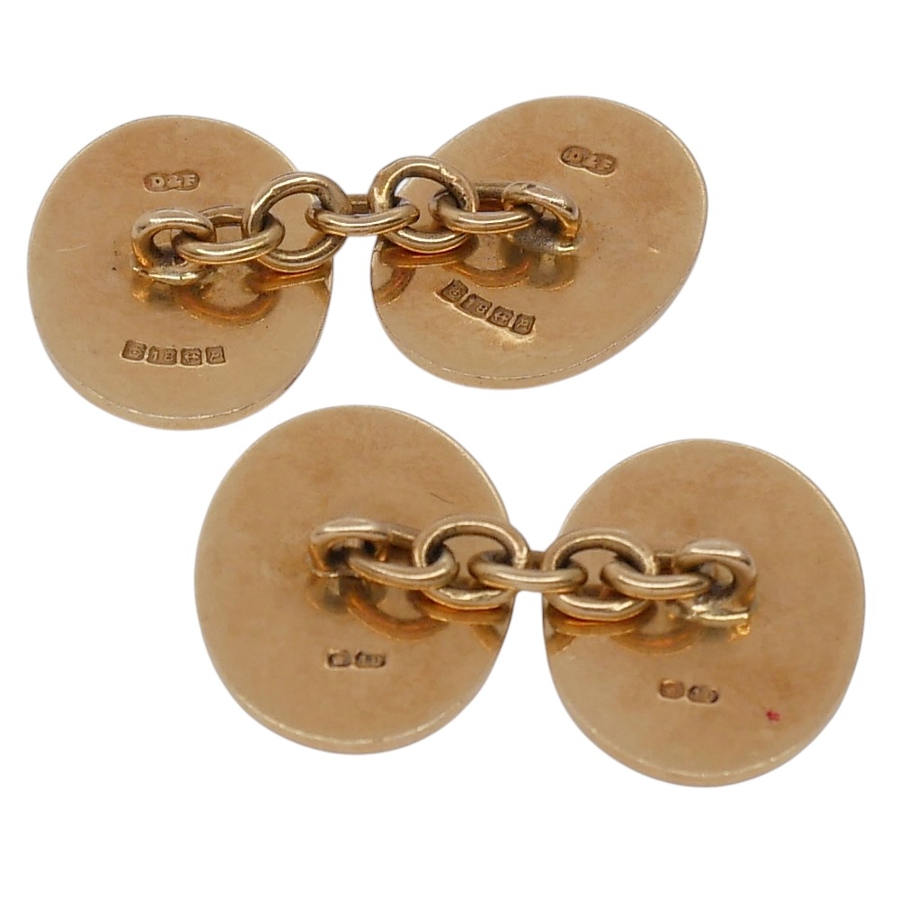 Vintage 4 Vices Gold Enamel Cufflinks 4 Vintage 4 Vices Gold Enamel Cufflinks