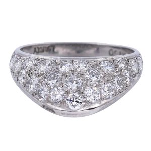 Vintage Pavé Diamond Gold Band Ring