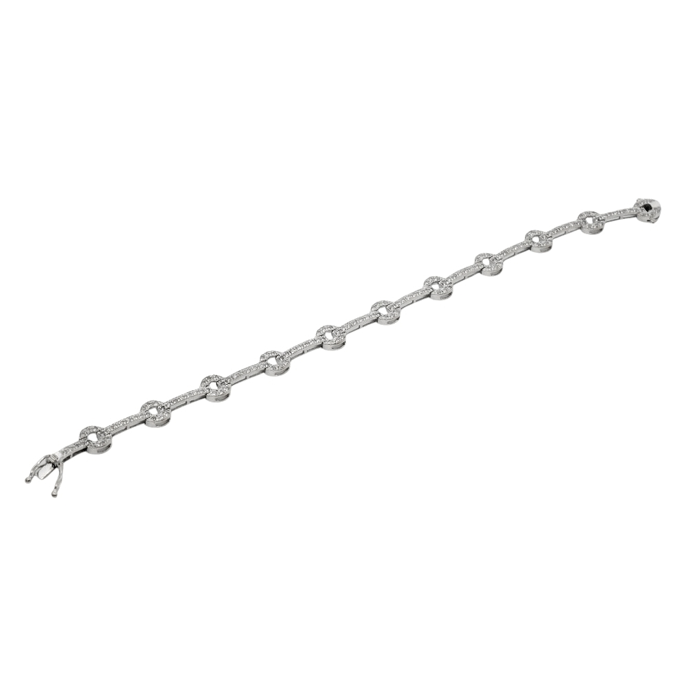Vintage Diamond 18ct Gold Link Bracelet 4 Vintage Diamond 18ct Gold Link Bracelet