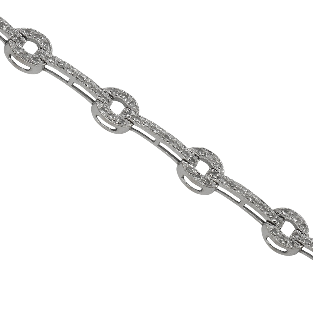 Vintage Diamond 18ct Gold Link Bracelet 9 Vintage Diamond 18ct Gold Link Bracelet
