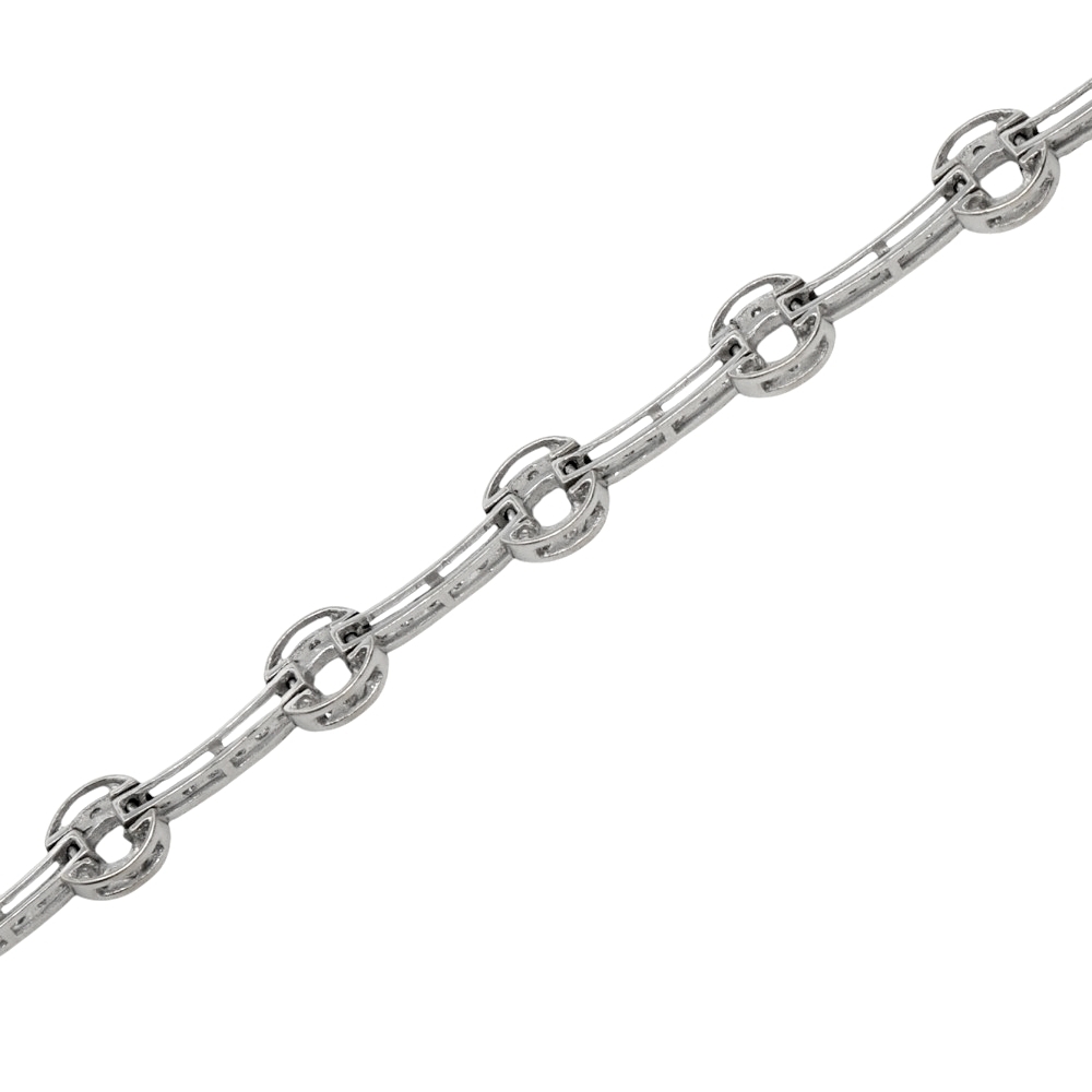 Vintage Diamond 18ct Gold Link Bracelet 10 Vintage Diamond 18ct Gold Link Bracelet